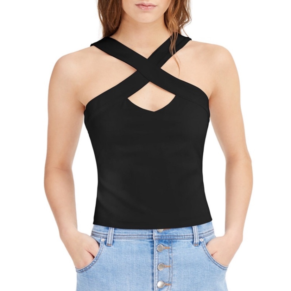 Cross front sleeveless top